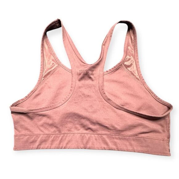 PINK VICTORIA’S SECRET Women’s Mauve Racerback Sports Bra Size Medium - Picture 2 of 3